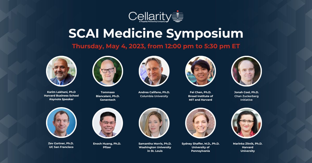 The 2023 Single Cell and AI in Medicine Symposium is tomorrow! You can still register to attend #SCAIM23 virtually: bit.ly/3m4Cbv4 Agenda: bit.ly/3o2uSEH #AI #machinelearning #artificialintelligence #singlecell #biology #medicine #drugcreation #drugdiscovery