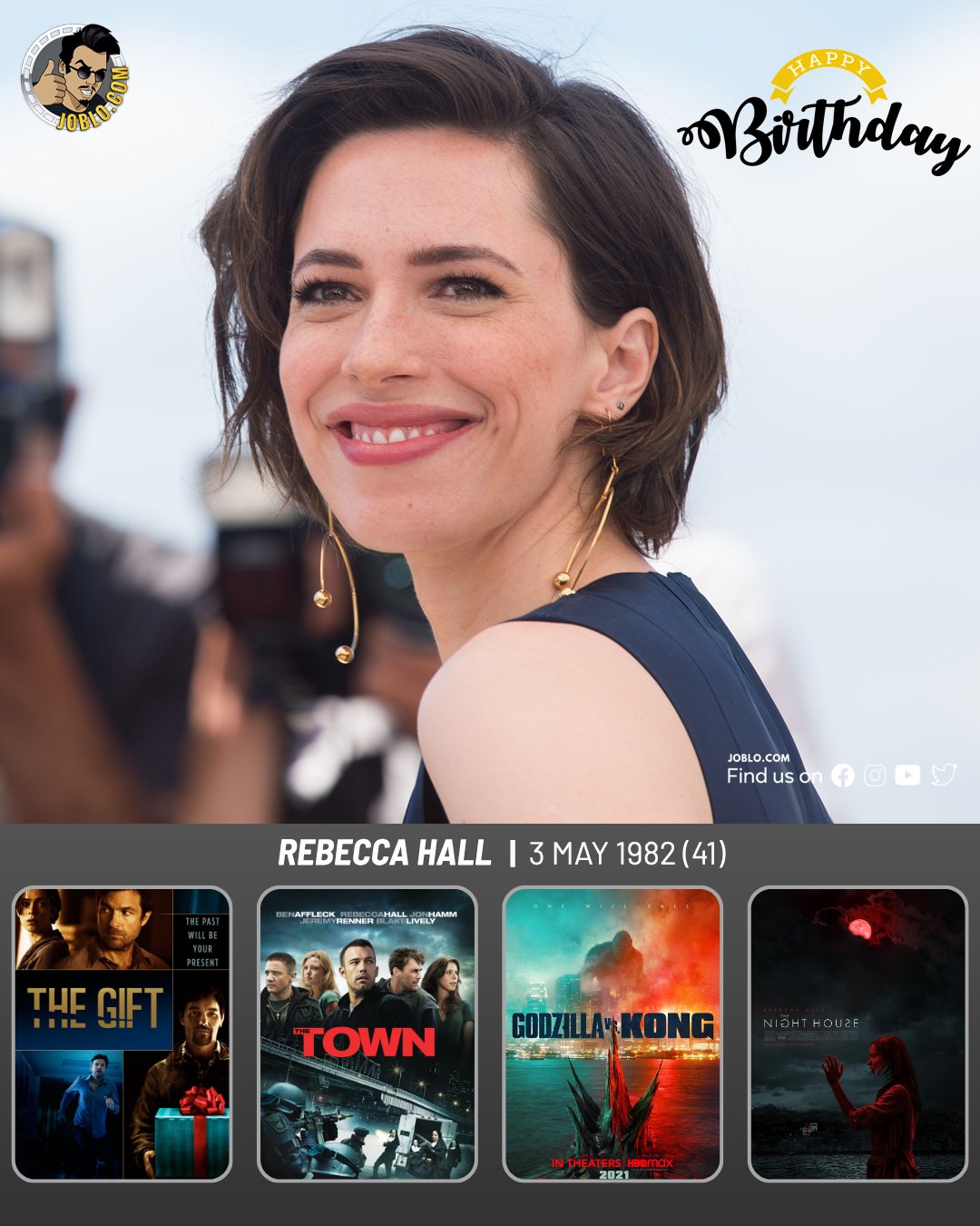 Happy birthday to Rebecca Hall, who turns 41 today!    