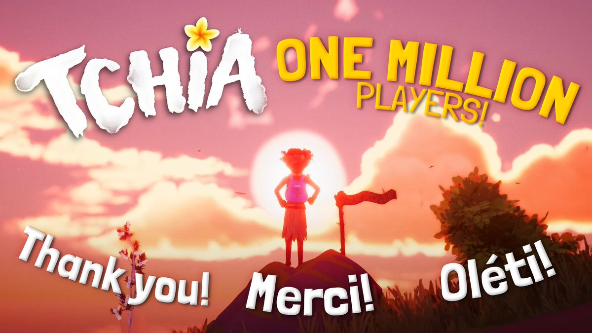 Tchia has reached one MILLION players! 🎉 

Incredibly proud and humbled by this unbelievable milestone 🤯😭  We're so grateful for your support on this journey!

Thank you! Merci! Oléti! 💗🏝️