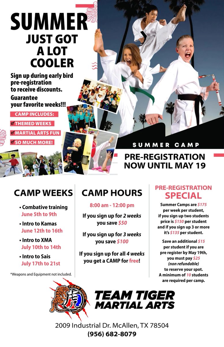 TeamTigerTexas's tweet photo. Level up your skills this summer. Pre-register at https://t.co/YfO5Q99j8z. https://t.co/QRmqVLPAop