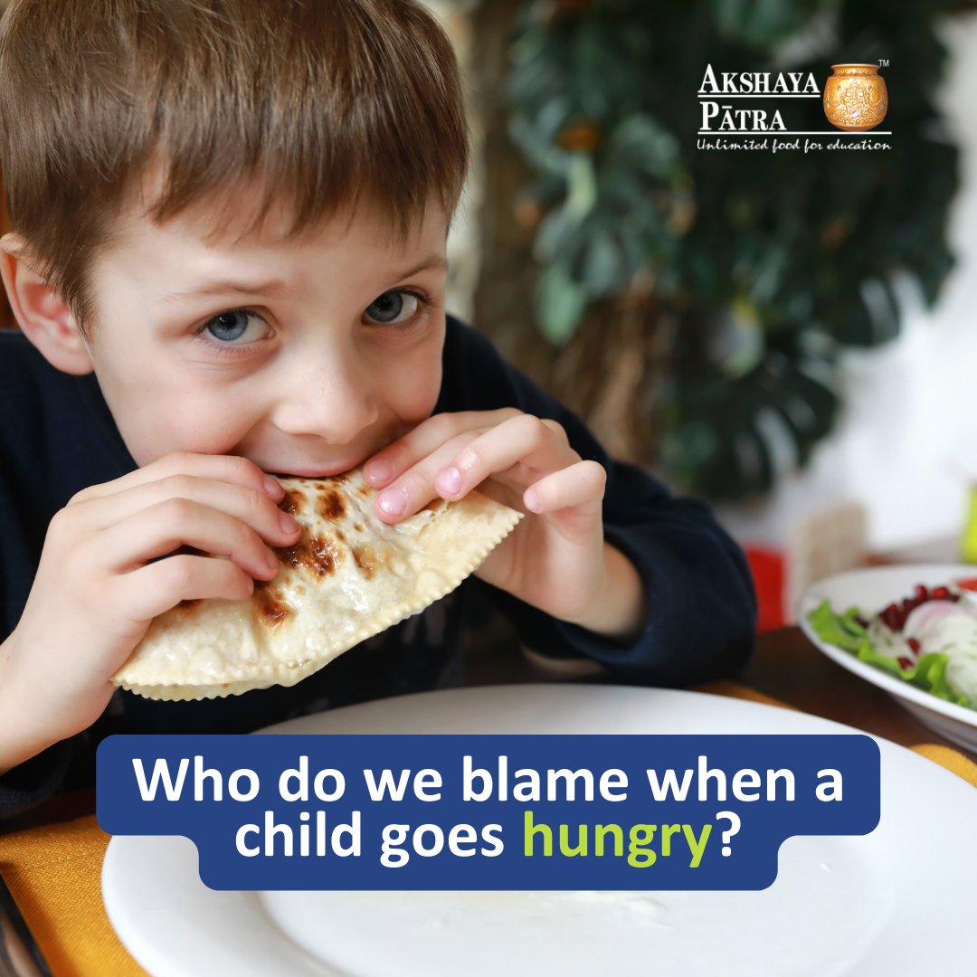 UKAkshayaPatra's tweet photo. Who's to blame for childhood hunger? ๐ Parents who can't afford food? ๐๏ธ Lack of govt support? ๐ฅซ Food industry's pricing practices? At @ukakshayapatra, we believe in the #TriSector Model - Individuals, Govt, and Corps all working together to solve societal problems. ๐ฒ #TAPFUK https://t.co/nZFo1SW9Ps