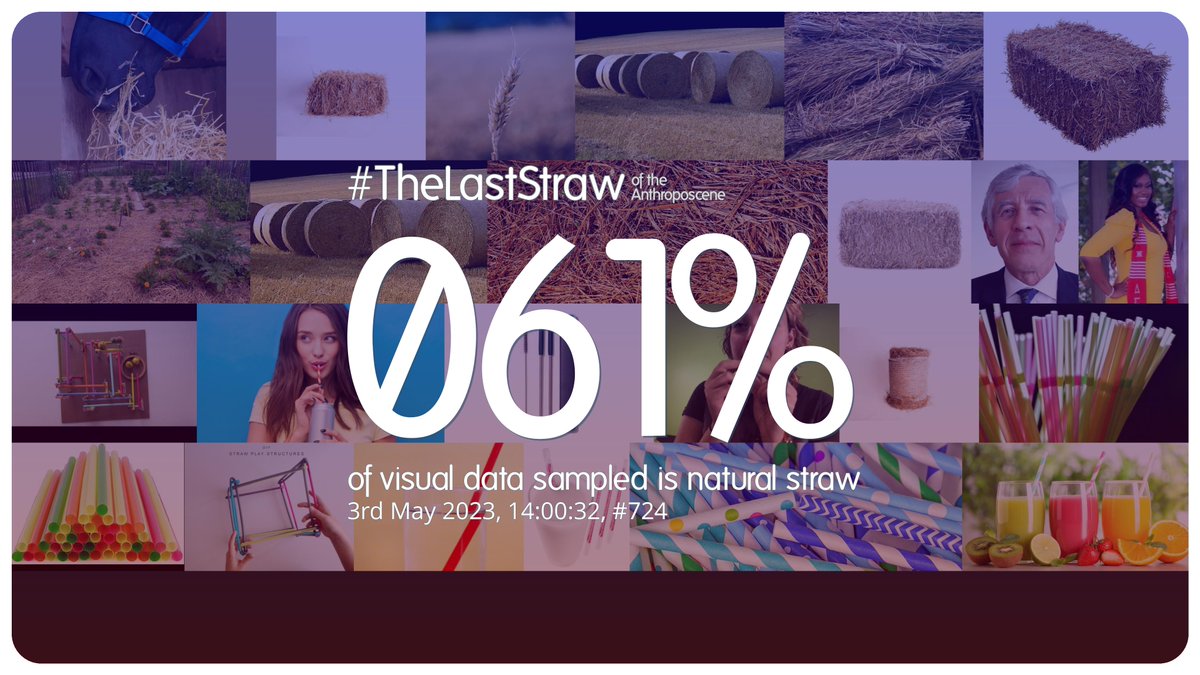 3rd May 2023, 14:00:32, #724

61% of visual data sampled is natural straw.

#TheLastStraw #anthropocene #visualanalysis #countdown