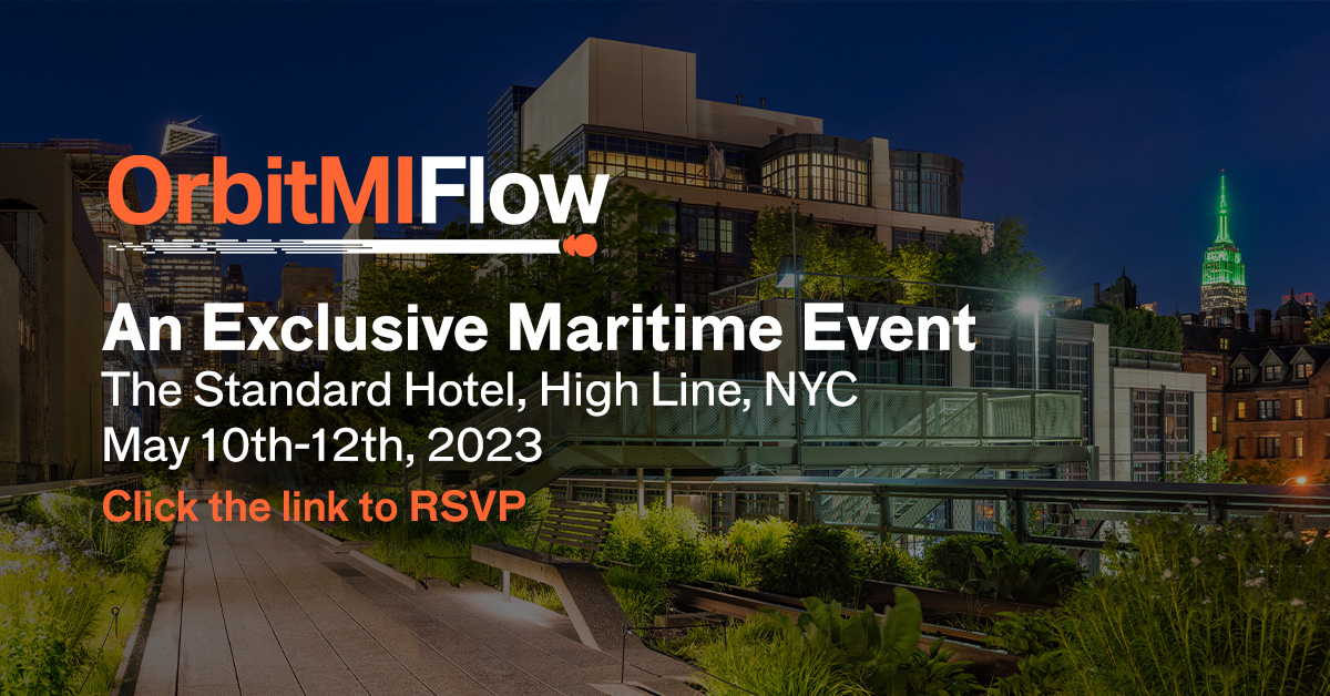 Have you heard about OrbitMI Flow, our exclusive #maritime event being held May 10-12th in #NYC? Spots are running out! Learn more about the event and how to secure your spot: hubs.li/Q01NvxP30

#event #networking #digitaltransformation