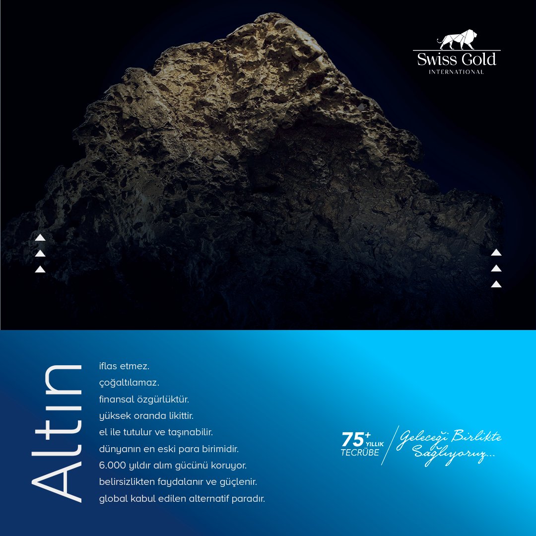 🇹🇷 Swiss Gold™️ Ham Altın, Rafinasyon, Kıymetli Metal ve Emtia sektöründe uzmanlaşmış tecrübesi ile 3 Kıta'da 10+ Ülke'de ticaret yapan global bir şirkettir.

#swissgold #kıymetlimetal #rafinasyon #emtia #preciousmetal #refining