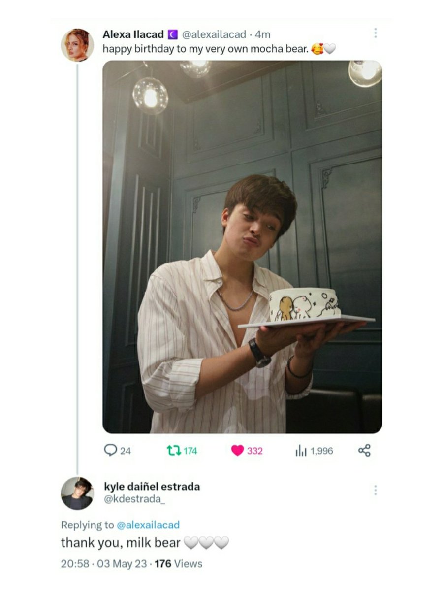 ImTheBestBoy_KD's tweet photo. Mocha Bear x Milk Bear era na pala sila. 😄

@alexailacad #AlexaIlacad 
@kdestrada_ #KDEstrada 
#KDLex #KDLEXSweethearts https://t.co/3WVJrma8to