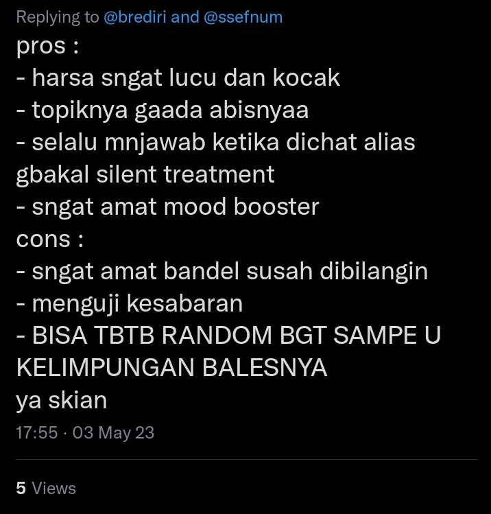 Apa salahnya ngerandom 😔🤙