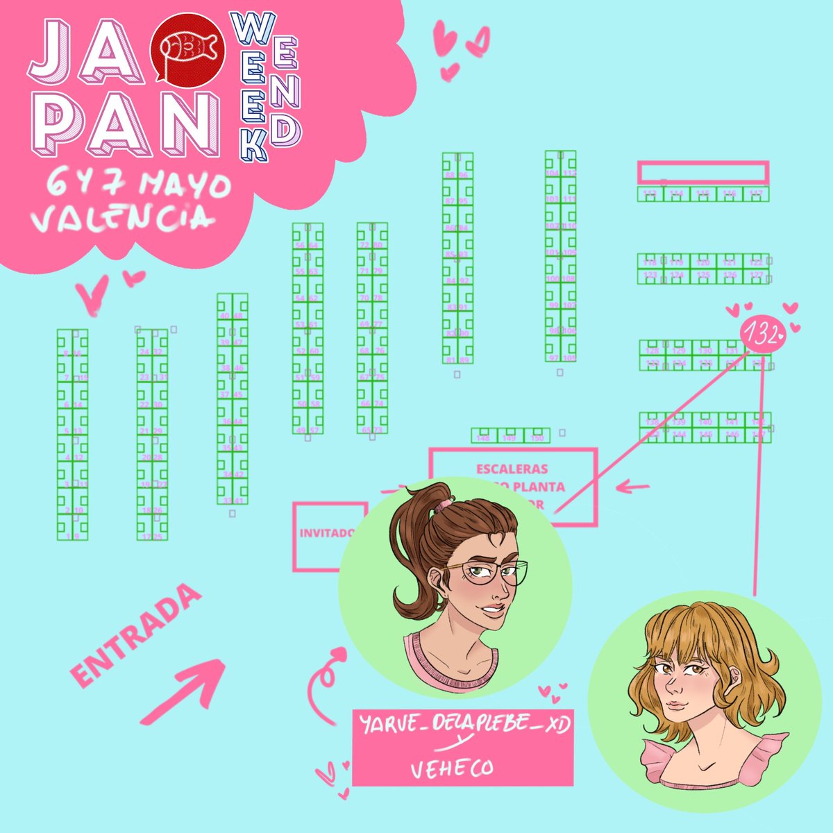 veheco_art's tweet photo. @JW_Arte Soy Vera y estaré en el stand 132 junto con @YarueX 
Dibujo bastantes cosas rosas 🫡🩷🌷💗🌸 https://t.co/ZDXTIbIfzS