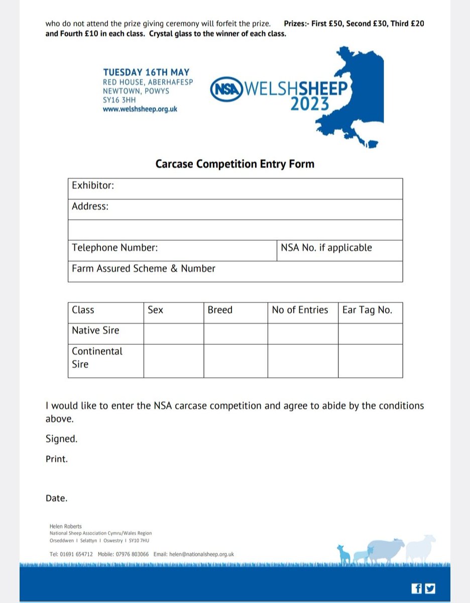 *** CARCASE COMPETITION ***

GET IN TOUCH IF INTERESTED 

<a href="/natsheep/">National Sheep Association</a> <a href="/NFUCymru/">NFU Cymru 🚜</a> <a href="/HybuCigCymru/">HCC</a>