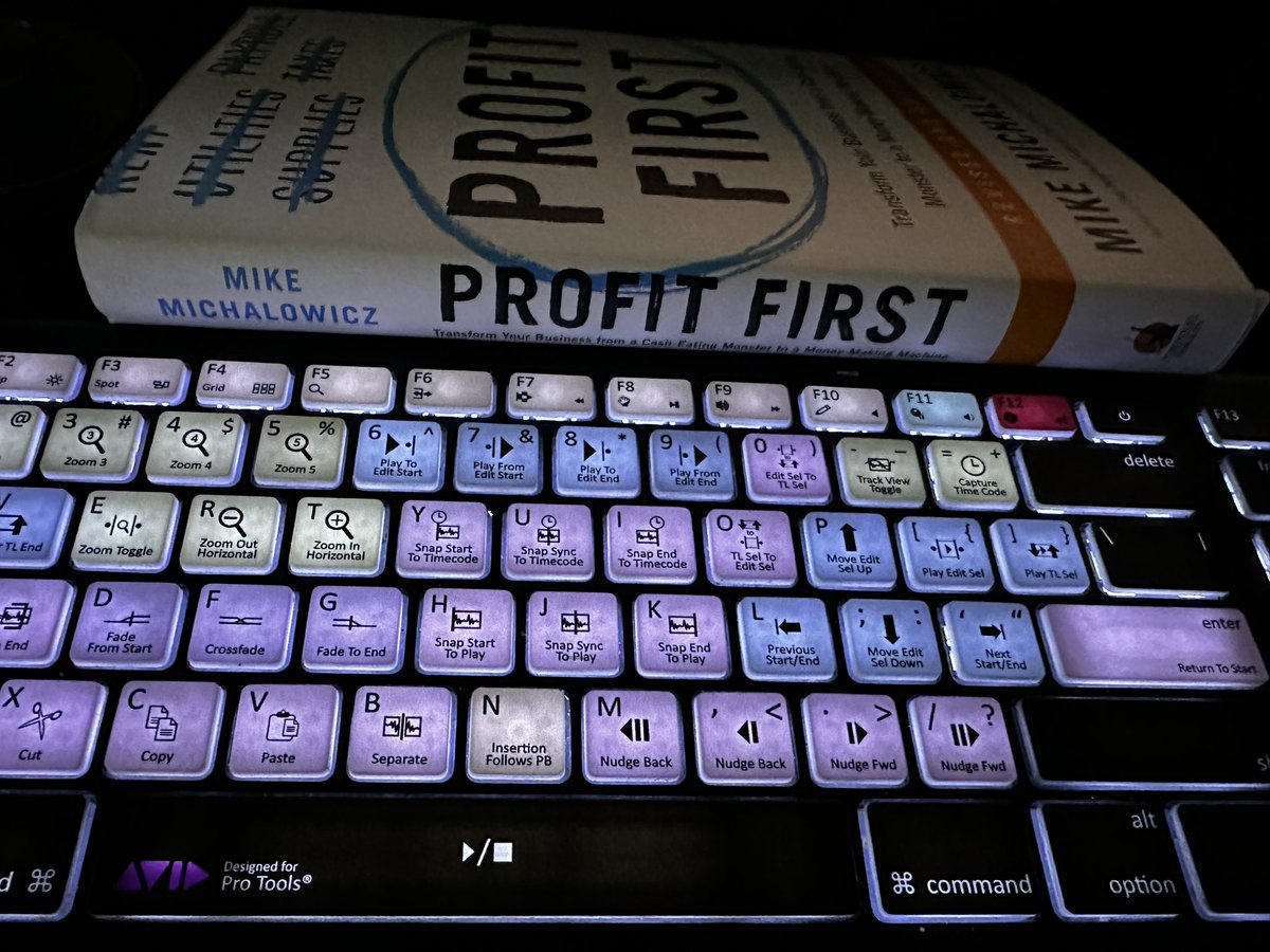 Good Wednesday Morning 

Focused 

@mpseorg @MikeMichalowicz book 📕: Profit First
@Avid @AvidProTools @engineears 
🎥and 📣 on the Mix Stage the film “Karma” by director @topnotchsplurge getting ready to send for review 

@MPEG700 @EditorsKeys @NUGENAudio