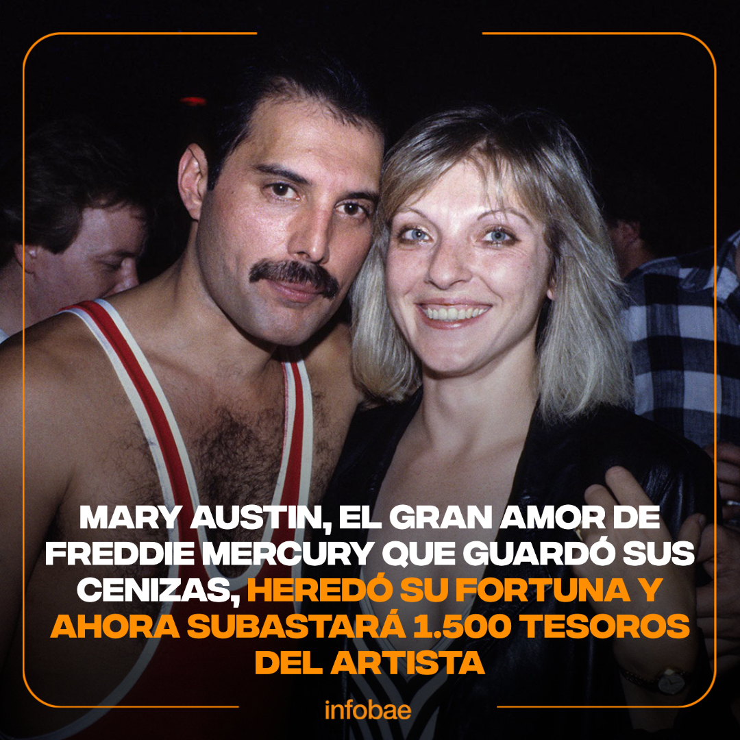 Mary Austin, el gran amor de Freddie Mercury que guardó sus cenizas, heredó su fortuna y ahora subastará 1.500 tesoros del artista
infob.ae/3APY6K5