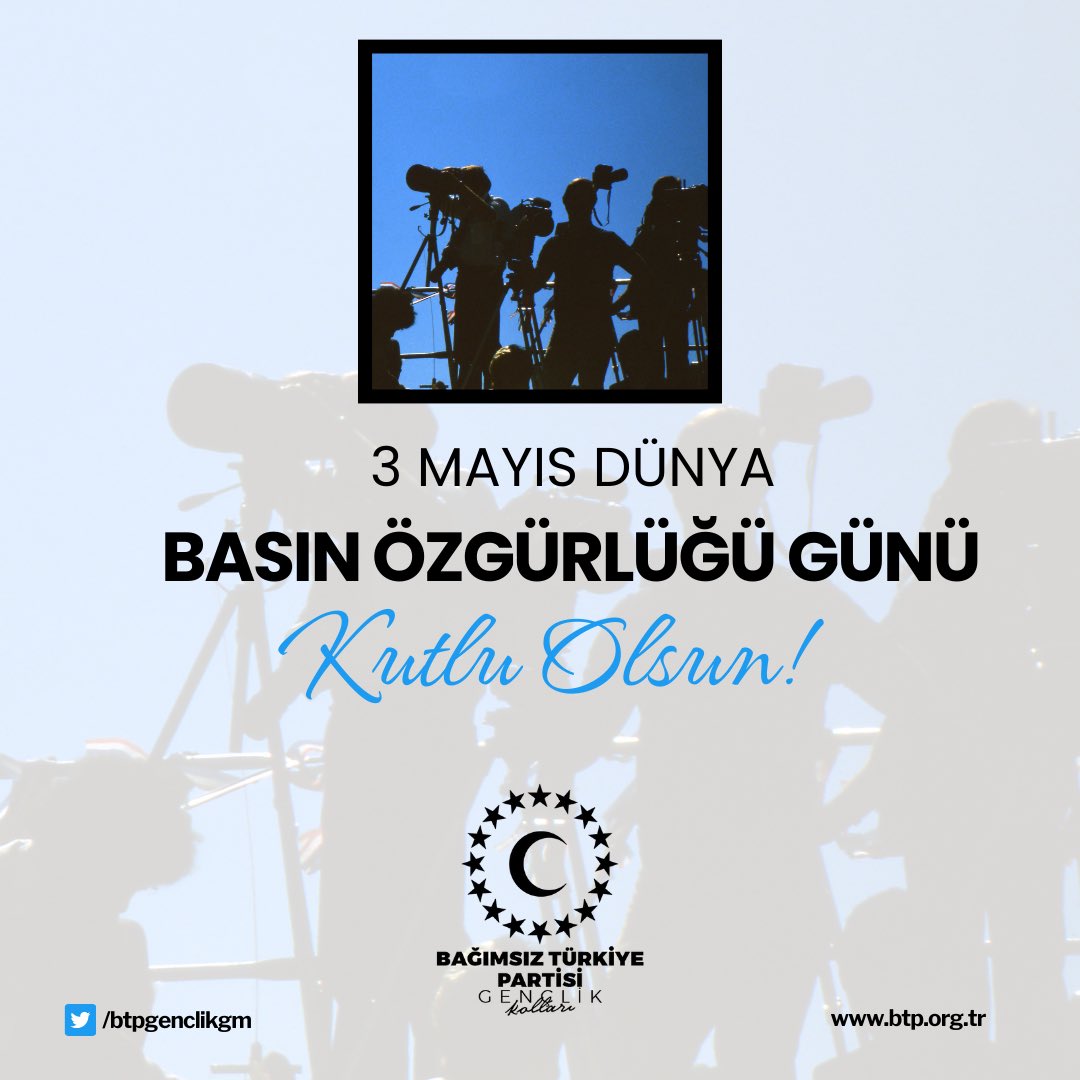 Dünya Basın Özgürlüğü Günü kutlu olsun.

#3MayısDünyaBasınÖzgürlüğüGünü