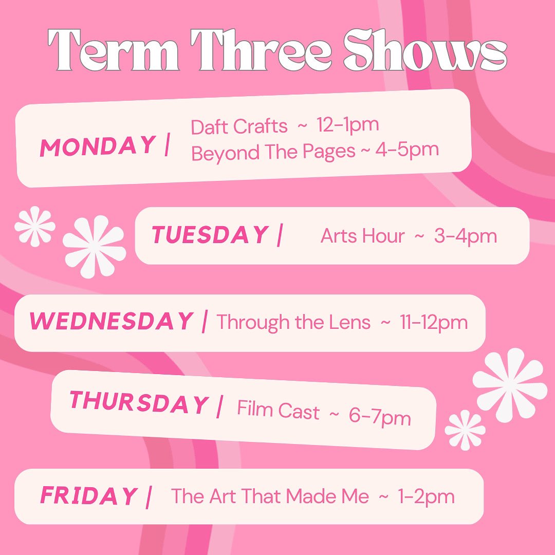 Check out our term three arts shows! <a href="/RAW1251AM/">RAW 1251AM</a> 🎨🎙️