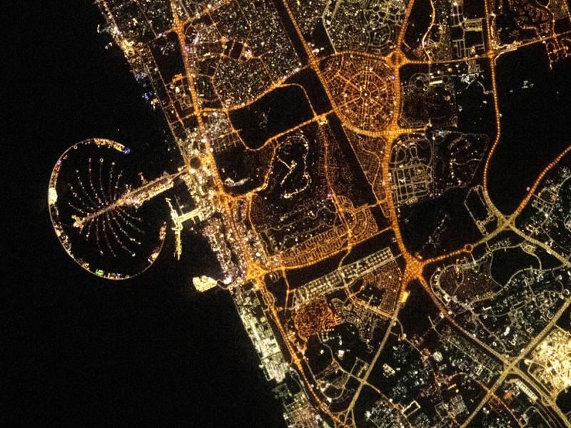 UAENews's tweet photo. Sultan Al Neyadi shares photo of Dubai at night from space https://t.co/bRkfWSIuXd https://t.co/7LhH0HPEIh