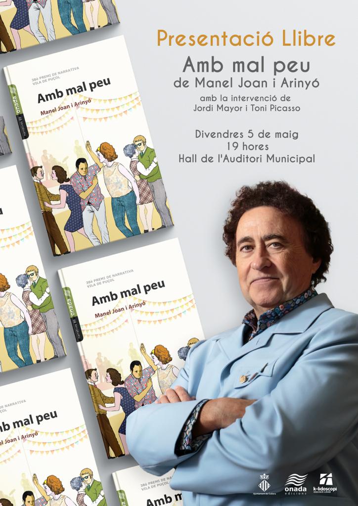 📚Presentació del llibre "Amb mal peu" de Manel Joan i Arinyó.
L'acte comptarà amb la intervenció de l'autor, a més del Sr. Alcalde, Jordi Mayor i Toni Picasso.
Vos esperem a tots!!
📆Divendres, 5 de maig
⏰ 19 h 
🏬 l'Hall de l'Auditori Municipal
#jollig #cullerallig
#llibrestop