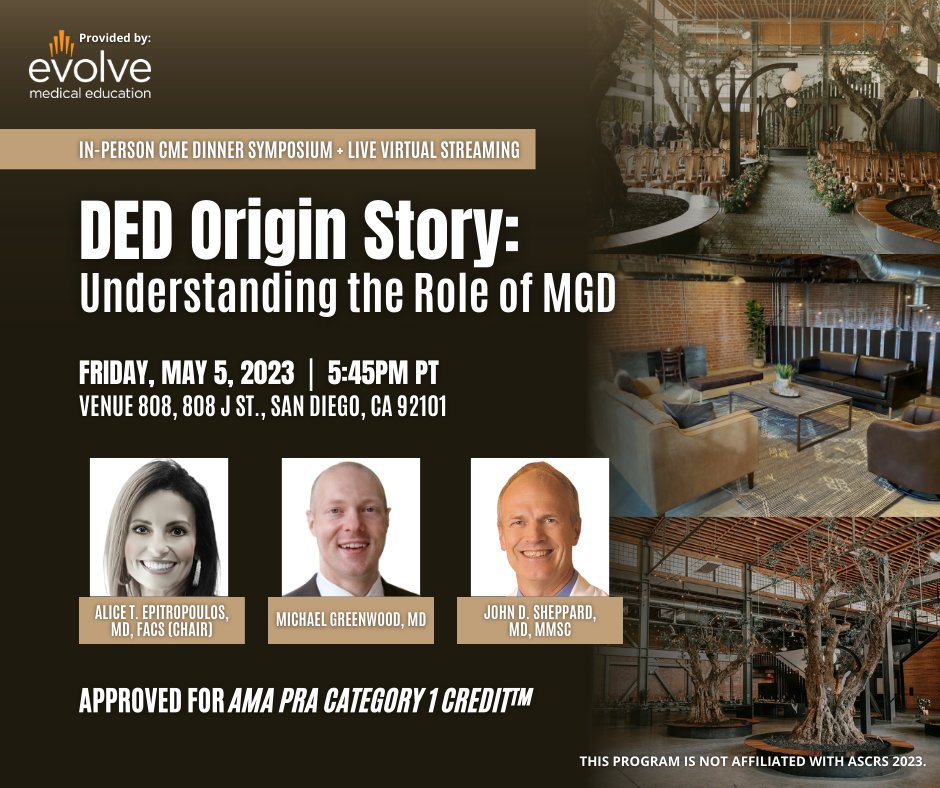 ⌛❗Time is Running Out to Register!
Join us in San Diego (or online) THIS FRIDAY, May 5th for a no-fee CME symposium!
View more here: evolvemeded.com/webinars/2313_…