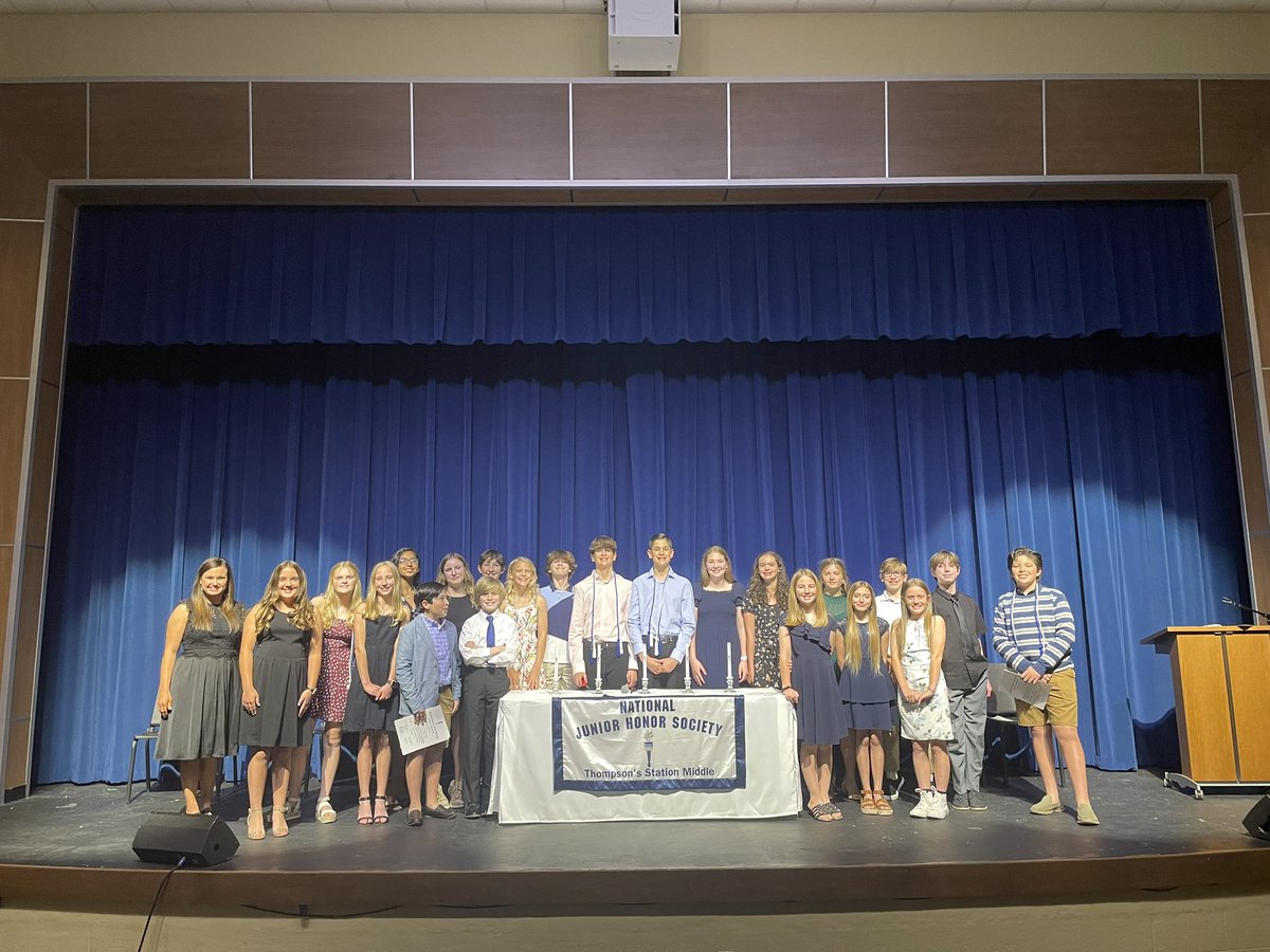 Very proud of our 2nd ever class of inductees for TSMS chapter of NJHS! Special thanks to Mrs. Capstick and our wonderful officers for organizing an amazing ceremony on Monday night!