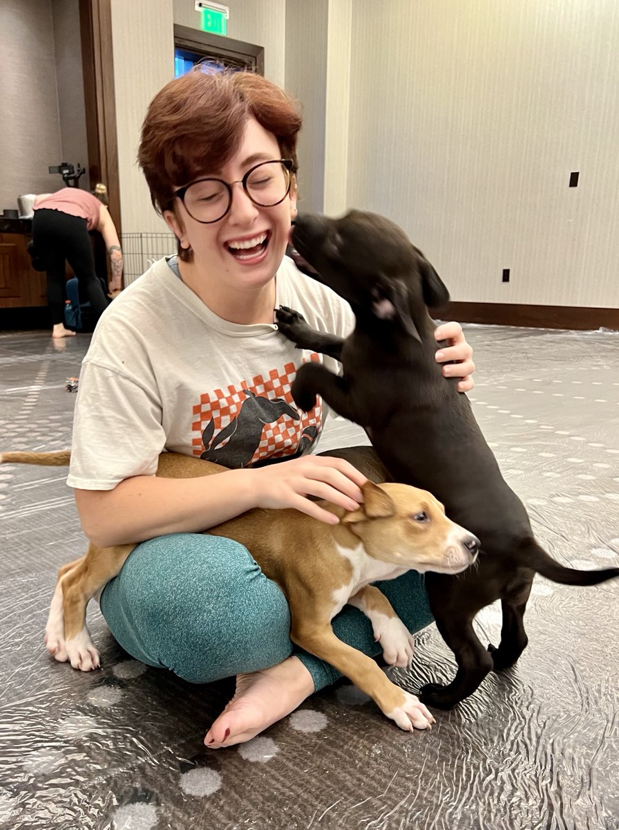 WorkForceSW's tweet image. We kicked off #WFSVISION23 today with another round of puppy yoga and our Be an Agent of Change - Tips from Other Trailblazer: Breakfast Session. See you shortly for our mainstage session! #MakingWorkEasy