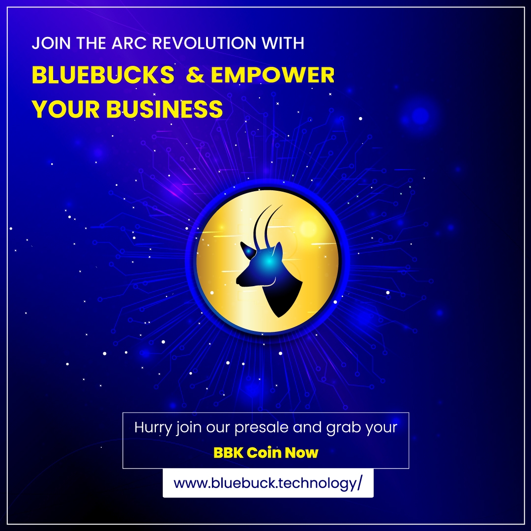 BluebuckCoins's tweet photo. Ready to soar higher? Join the ARC Revolution with Bluebucks and elevate your business.
Join the Pre-sale on https://t.co/qC10LB7ULD

#Bluebucks #cryptocurrency #cryptonews #blockchaintechnology #cryptotrading #blockchainnews #blockchain #nftmarketplace #nft #coinmarketcap https://t.co/OoKgn5hm5J
