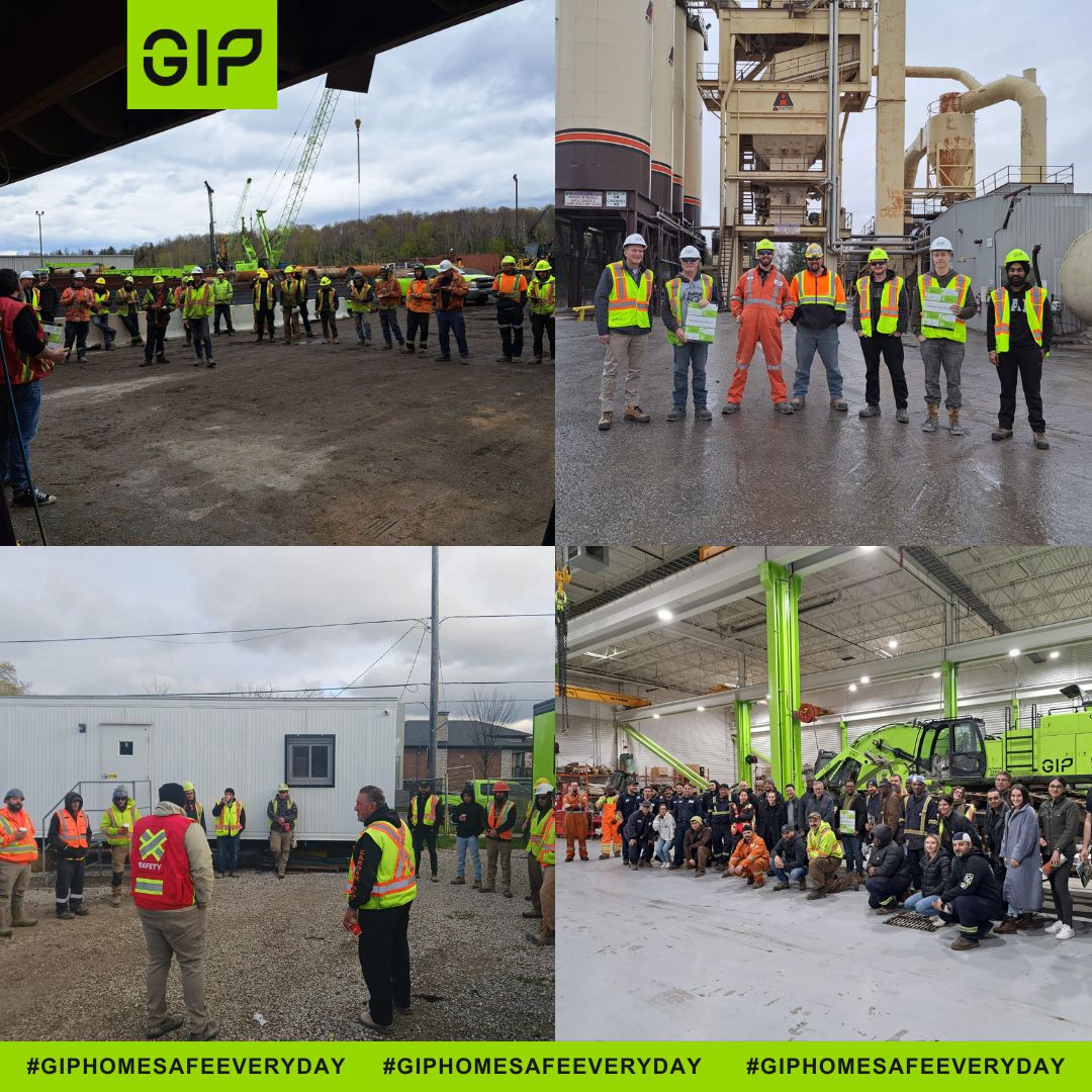 Jour 2 de la campagne #giprentrerchezsoientoutesécuritétouslesjours et au (drapeau du Canada)avec des travailleurs de l’Ontario, de la Colombie-Britannique et de la Saskatchewan!Nous travaillons fort en matière de @ sécurité afin que nos travailleurs puissent être en sécurité.