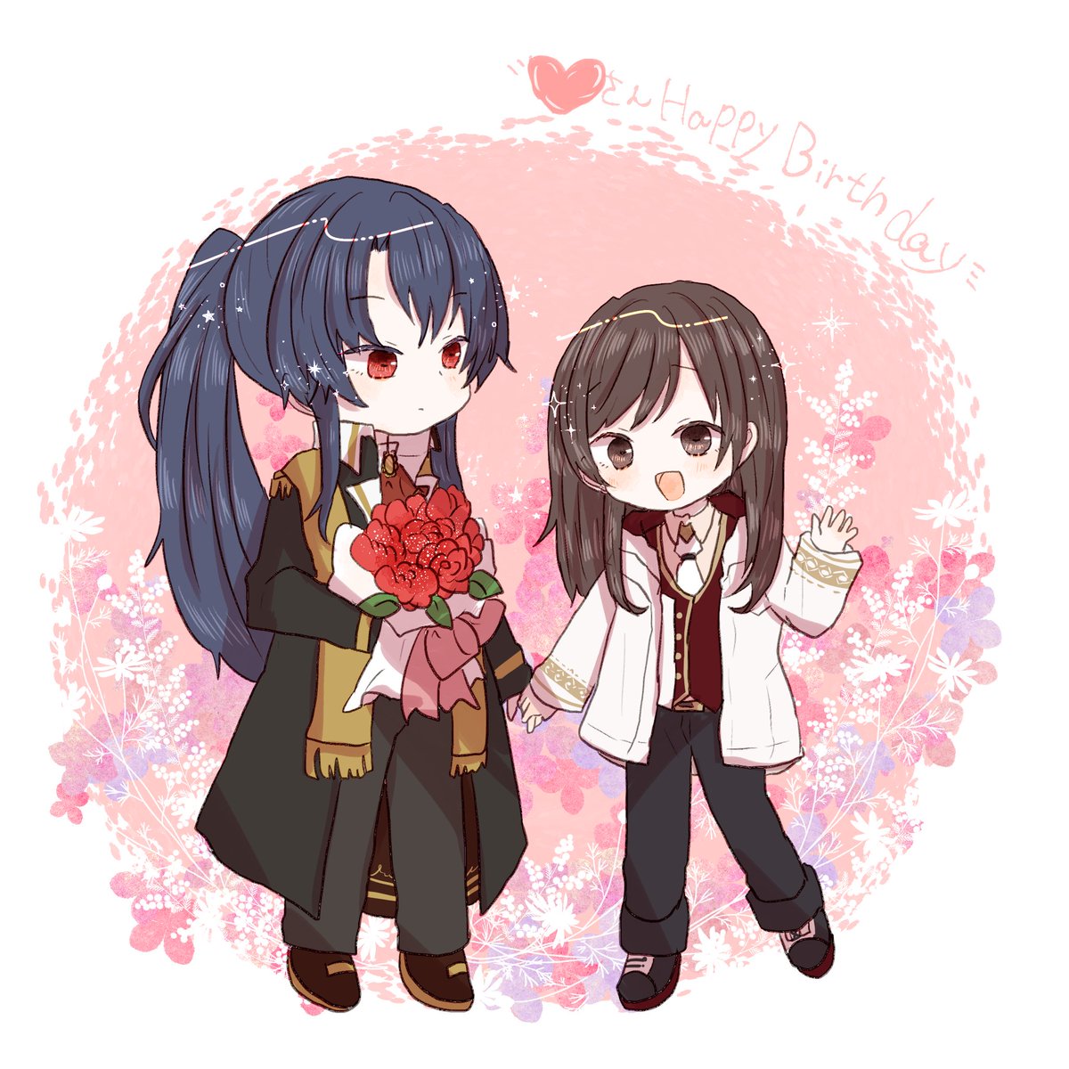 「お友達の誕生日祝いに捧げたオズ晶」|ここｻﾝ❤️‍🔥のイラスト