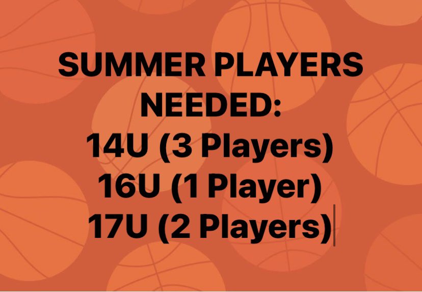 IllinoisMaveri2's tweet photo. PLAYERS NEEDED FOR THIS SUMMER! ππ₯ DM us for more info!
#illinois #mavericks #basketball #playerswanted #newton #ihsa #prephoops #mattoon #charleston #saintjoseph #ogden #arcola #villagrove #paris #casey #westfield #neoga #shelbyville https://t.co/F72T8ZQePV