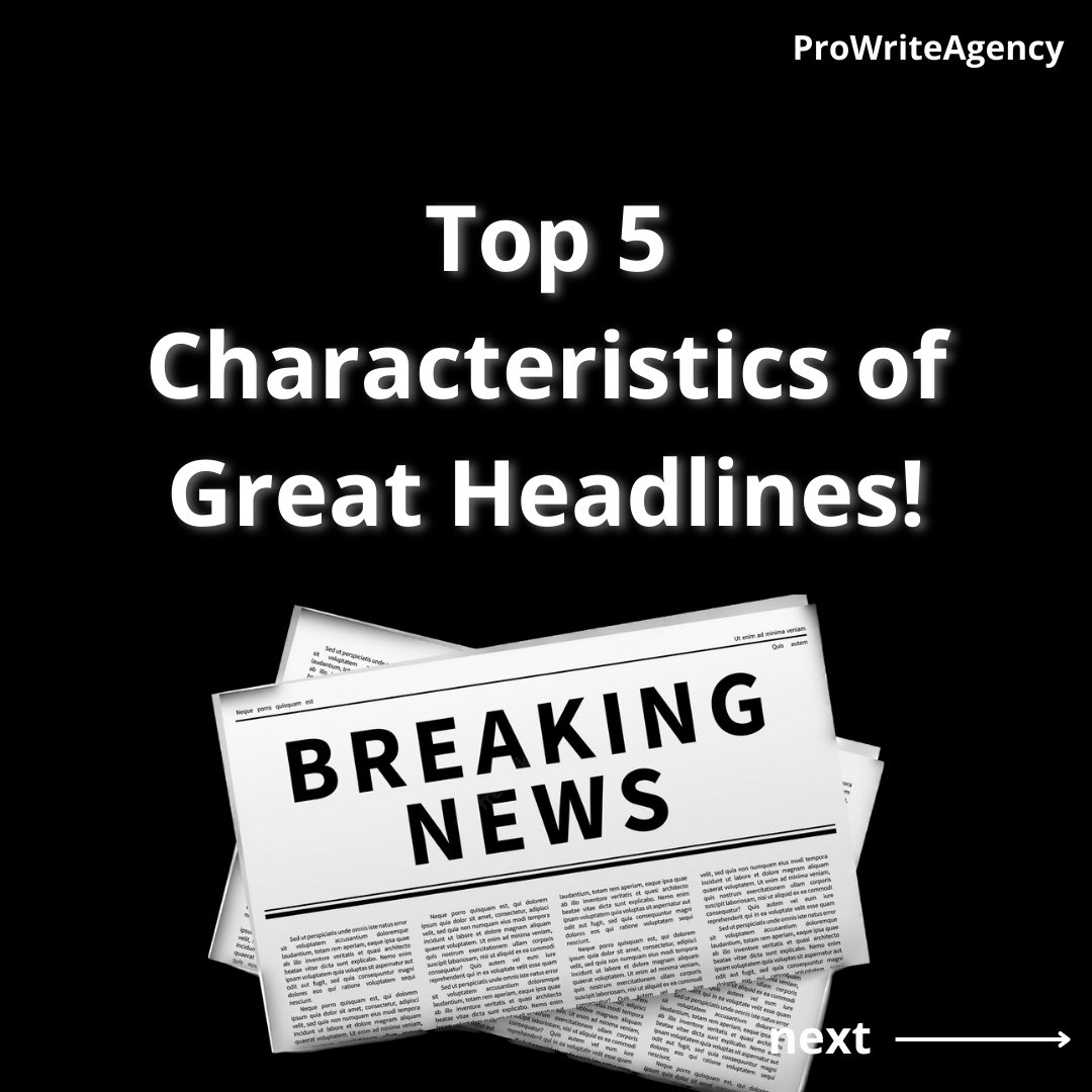ProWriteAgency_'s tweet photo. Top 5 Characteristics of Great Headlines! https://t.co/AY7L6f0u40
