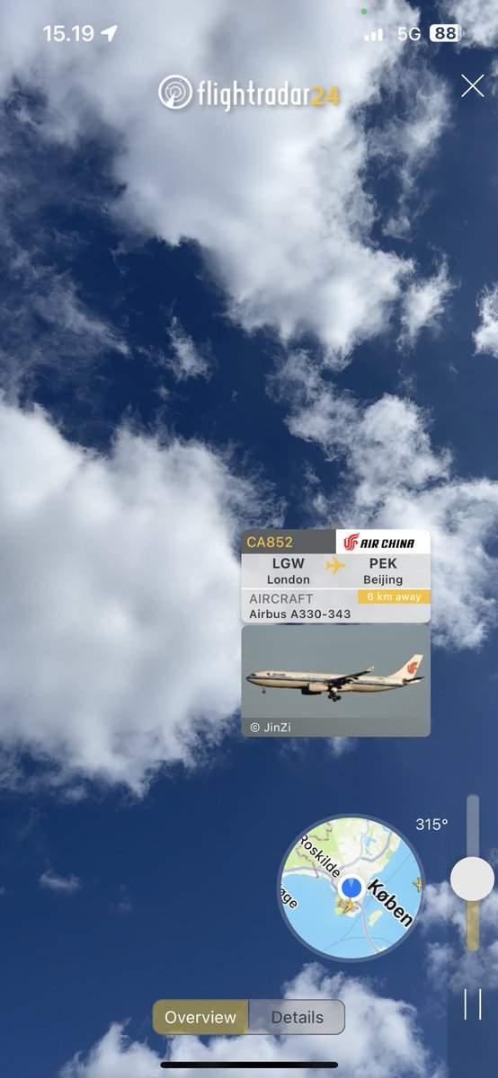 thomasautzen's tweet photo. Hey ⁦@AirChinaNA⁩. Enjoy the cloudsurfing above Copenhagen and have a safe trip to Beijing 🇨🇳

⁦@flightradar24⁩ 🤓 https://t.co/Ngd4i4OaXx