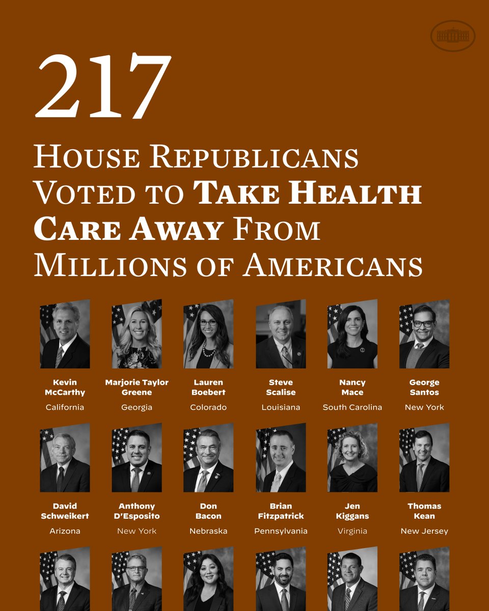 POTUS46Archive's tweet image. House Republicans have made it clear they’re fighting to give tax breaks to the wealthiest Americans.
 
Even at the expense of lifesaving care and services Americans count on.