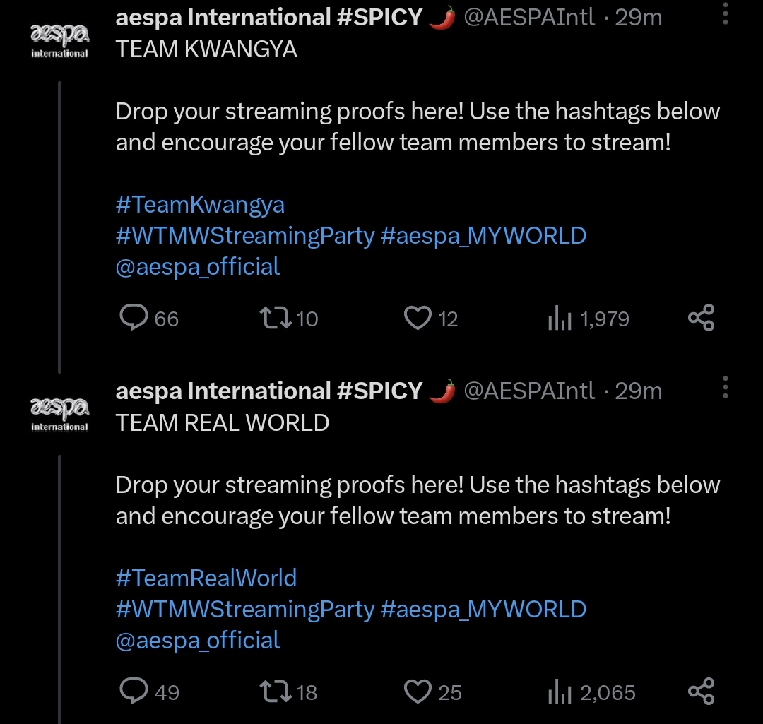 aespaintl's tweet photo. [UPDATE]

30 MINUTES IN!

#TeamKwangya is leading at the moment. 
Can #TeamRealWorld catch up and secure the victory?

Continue streaming! https://t.co/eK3CT2JeUN