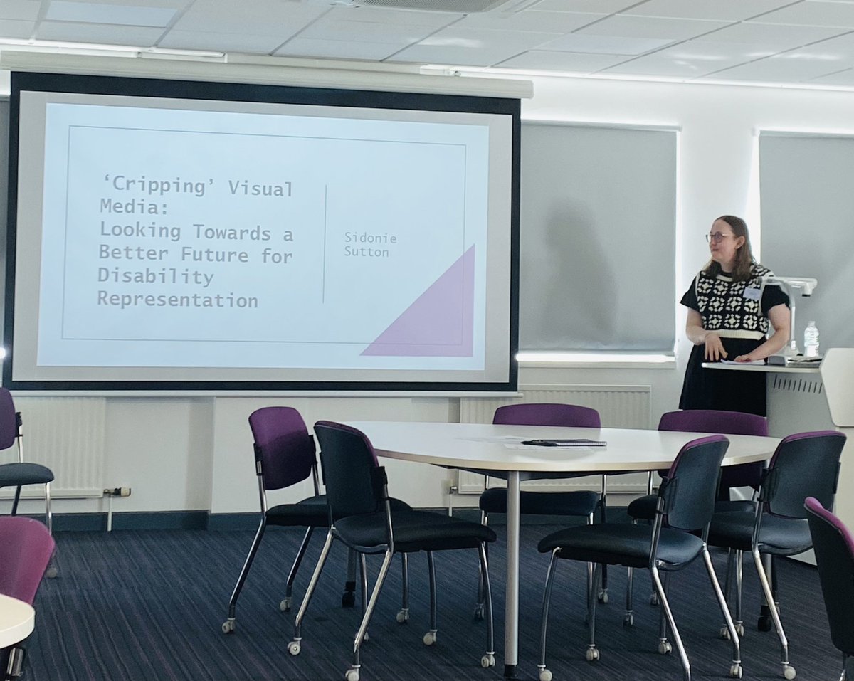 Katy Wareham Morris (@katy_wm) on Twitter photo Proud moment: <a href="/MediaCultureUoW/">Media, Film & Culture UoW</a> & <a href="/EngLitUoW/">English Literature UoW</a> aspirational current 3rd yr undergrad student, Sid, presents their paper on #CripTheory & #CriticalDisabilityStudies <a href="/HumanitiesUw/">HumanitiesUW</a> #HumanNature2023 conference. #Representation #Activism Proud moment: <a href="/MediaCultureUoW/">Media, Film & Culture UoW</a> & <a href="/EngLitUoW/">English Literature UoW</a> aspirational current 3rd yr undergrad student, Sid, presents their paper on #CripTheory & #CriticalDisabilityStudies <a href="/HumanitiesUw/">HumanitiesUW</a> #HumanNature2023 conference. #Representation #Activism