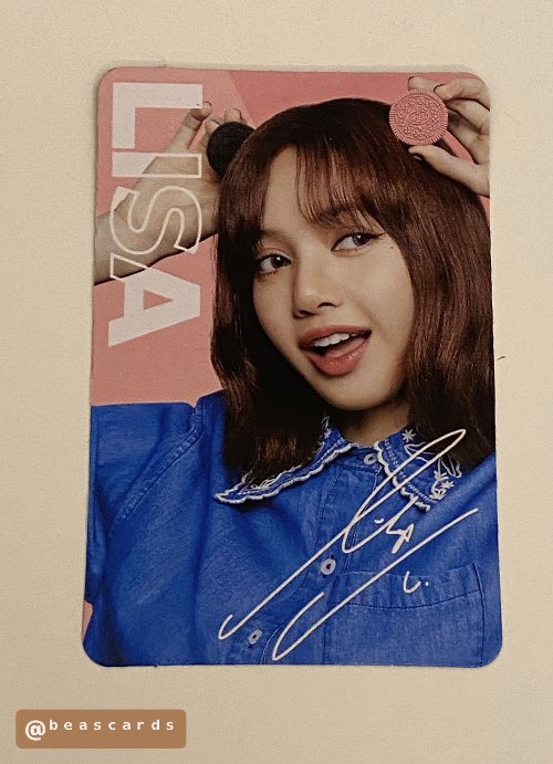 ｡･:*:･⋆ ★,｡･:*:･ﾟ☆ Wts 🧸 Lfb ♥︎ PH • #beascards
   ✿ Oreo x BP pc 03 Lisa

   ♡︎ ₱30
︎ ︎  ♡︎ dm me for condis!
   ♡︎ onhand^^
   ♡︎ mop gcash mod ggx/flash/lalamove
   ♥︎ please dm if u have other questions!