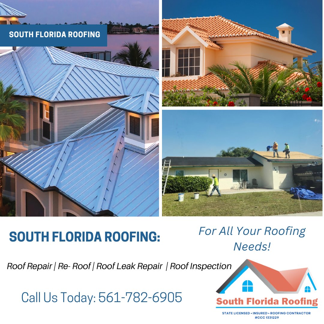 Got Leaks??? Call South Florida Roofing, we got you covered! Let our roofing experts fix your roof issues! Call us today for a Free Estimate: 561-782-6905. #roofleaks #roofing #southfloridaroofing #roofproblems