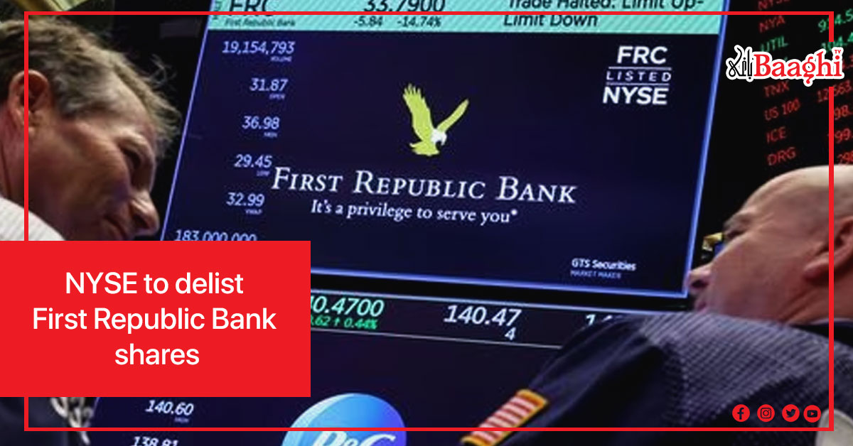 NYSE to delist First Republic Bank shares

pakistantimestoday.com/nyse-to-delist…

#pakistantimestoday #NYSE #FirstRepublicBank #Live #Vantage #RichardDelMonte #DelMonteGroup #APlaceOfPossibility