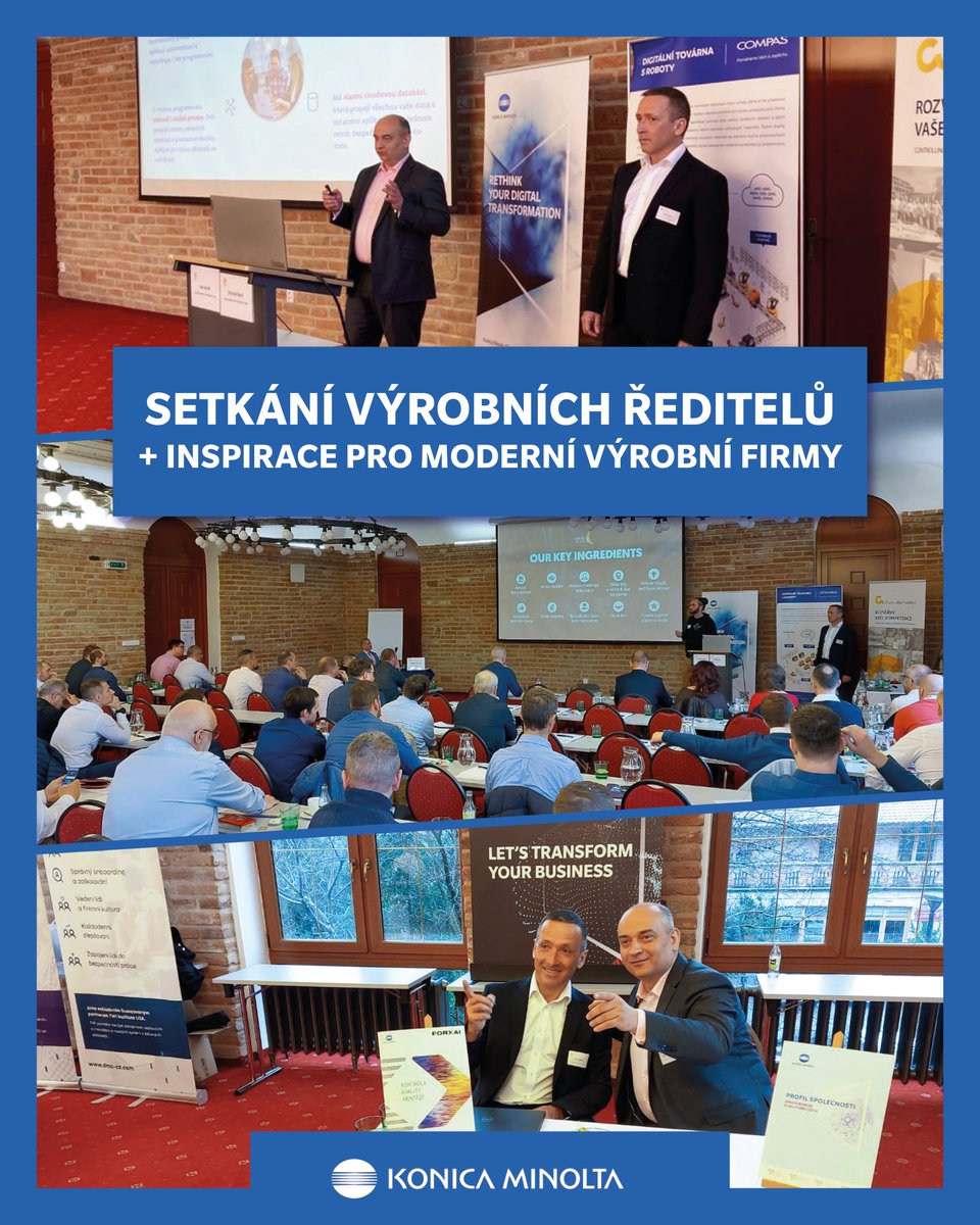 kmitscz's tweet photo. Přátelská atmosféra, užitečné a praktické informace, spousta inspirace a zajímavá setkání. Taková byla letošní konference Setkání výrobních ředitelů. Děkujeme, že jsme zde mohli i my přinést inspiraci pro výrobní firmy. #moderwork #powerplatform  Více na https://t.co/TJISHRhTwK https://t.co/TyAcwch1AI