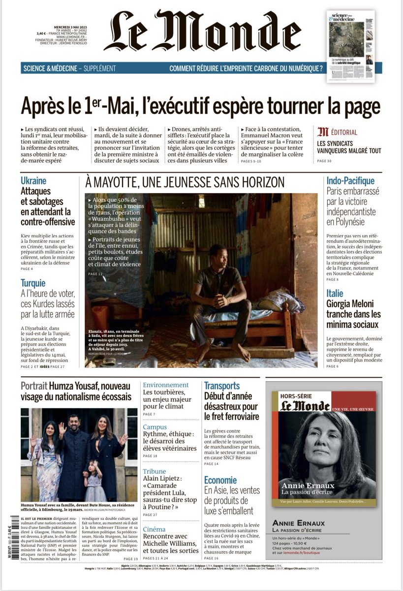 Bon, ⁦<a href="/lemondefr/">Le Monde</a>⁩ n’est pas ⁦<a href="/libe/">Libération</a>⁩ , on aurait eu: « Après le 1er-Mai, l’exécutif espère retourner…la rage ». ⁦<a href="/Qofficiel/">Quotidien</a>⁩ #LaRevueDePresque #LeBmgTalk