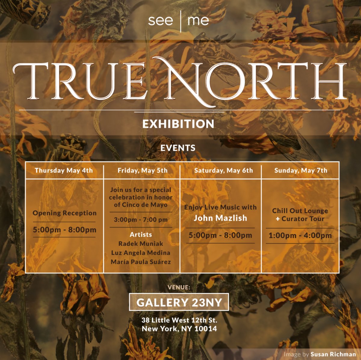 🥳True North Exhibition Opens Doors Tomorrow, May 4,- 5:00 pm 

We couldn´t be more excited! Come and visit.  😎We put together a great set of events for everyone coming! 

👉Venue: @gallery23NY
38 Little West 12th St., New York, NY 10014

#seemecommunity #ArtEvents #NewYork