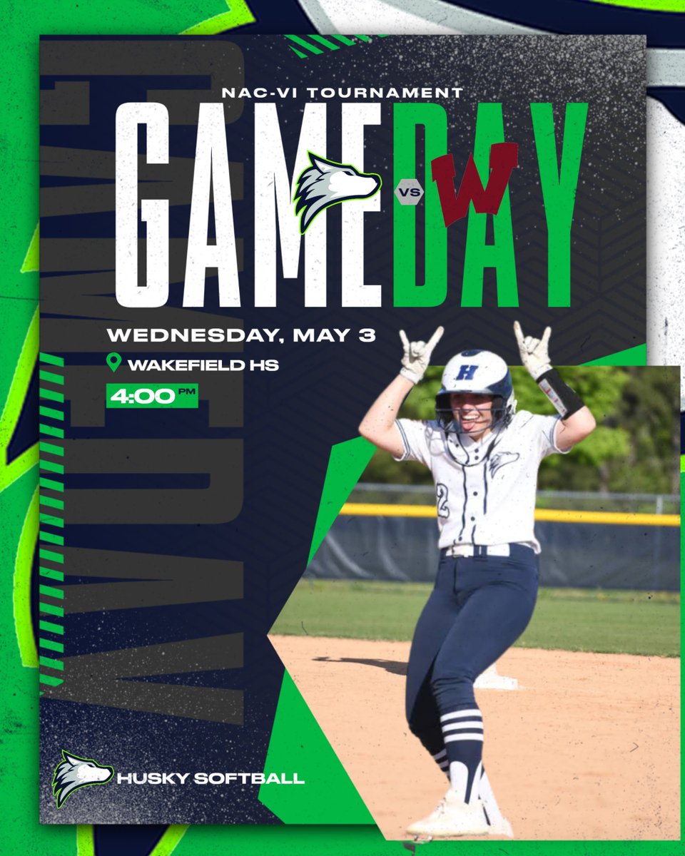 husky_softball's tweet photo. #HeritageSB travels to take on Wakefield this afternoon in the semifinals of the NAC-VI Tournament!
๐ฅ vs Wakefield
โฐ 4:00PM
๐๏ธhttps://t.co/2JWnBug6So
๐ Wakefield High School https://t.co/RoB3j5z65j