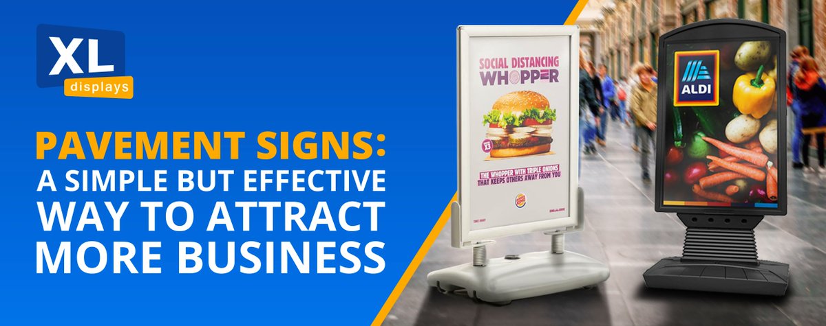 XLDisplays's tweet image. 💠 Blog 💠 

Pavement Signs: A Simple but Effective Way to Attract More Business.

Our latest blog on pavement signs is now available to view below, where we discuss the effectiveness of the oldest &amp;amp; most reliable forms of advertising!

buff.ly/3nsPw0M

#pavementsigns