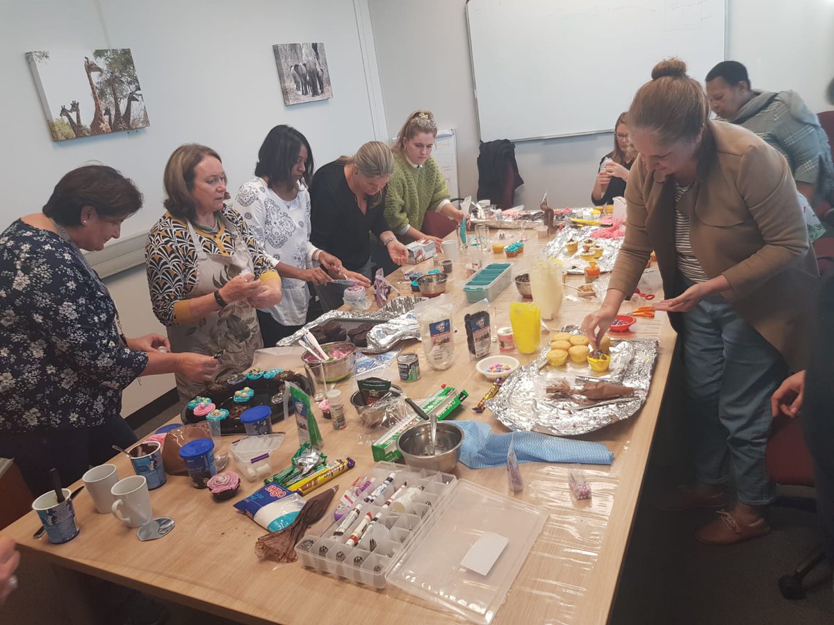 dhpesu's tweet image. What a delightful day at the CHPE decorating cupcakes in support of the pantry project! Staff and students brought non-perishable food in exchange for a sweet treat. Thanks to everyone for making this such a fun and worthwhile initiative. #CHPE #PantryProject #CupcakeDecorating&quot;