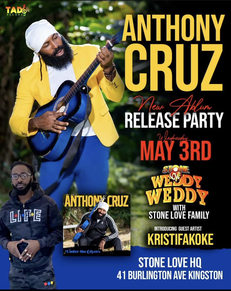 T O D A Y 🔥🔥🔥🔥🔥
#AnthonyCruz Album Release Party at 📍Stone Love HQ. You’ve gotta be there!

#underthecovers #AnthonyCruz #tadsrecord

 #albumreleaseparty