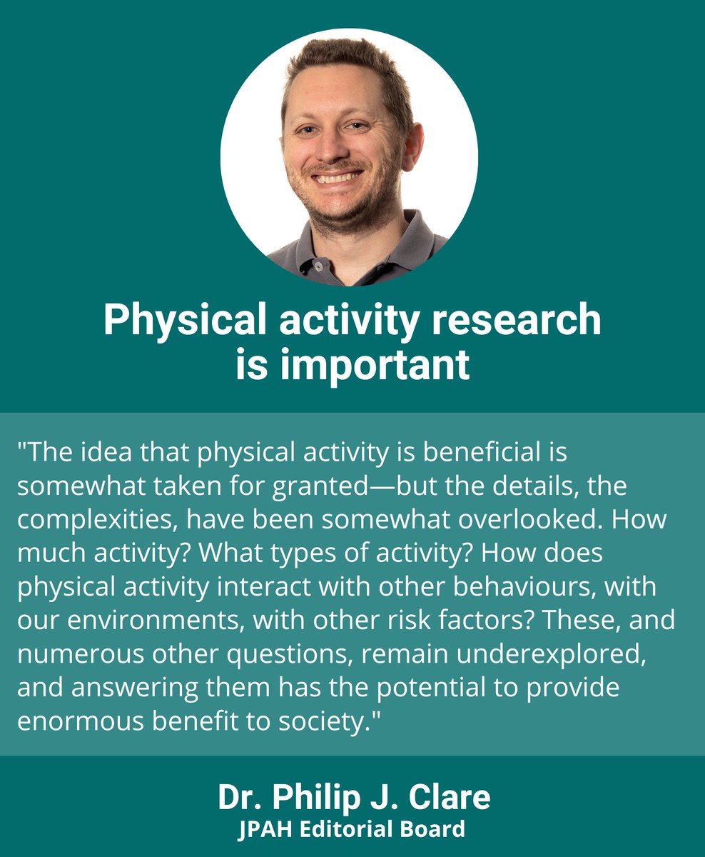 Journal of Physical Activity & Health (@jpahjournal) on Twitter photo Dr. Philip Clare has joined our new Statistics & Methodologies Advisory Board to assist our editors with barriers that present themselves during review. He is a Biostatistician with <a href="/Sydney_Uni/">University of Sydney</a> Prevention Research Collaboration & an Adjunct Lecturer with <a href="/NDARCNEWS/">NDARC, UNSW</a>.
<a href="/pjclare/">Philip Clare</a> 🇦🇺 Dr. Philip Clare has joined our new Statistics & Methodologies Advisory Board to assist our editors with barriers that present themselves during review. He is a Biostatistician with <a href="/Sydney_Uni/">University of Sydney</a> Prevention Research Collaboration & an Adjunct Lecturer with <a href="/NDARCNEWS/">NDARC, UNSW</a>.
<a href="/pjclare/">Philip Clare</a> 🇦🇺