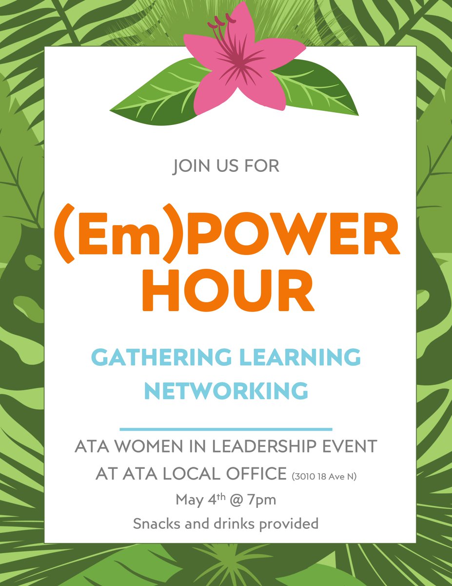 A lot is happening it seems like. Here is some info about the Women in Leadership Event tomorrow.