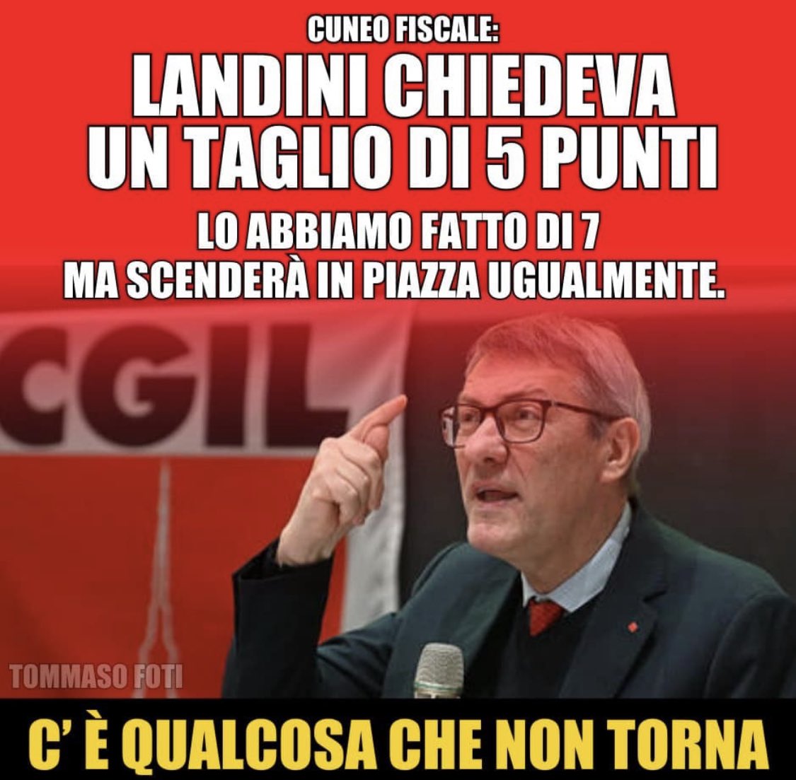 Il segretario generale della Cgil Landini non ha le idee chiare