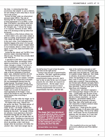 moosa_duke's tweet photo. The @lawsocgazette Roundtable is reported in the April 2023 edition of the Gazette. Our @kotecha_krishna attended and took part in the discussion about the impact of #LASPO ten years on, #AccessToJustice, #discountrates, #fixedrecoverablecosts and other future reforms. https://t.co/0lUeyjbbTR