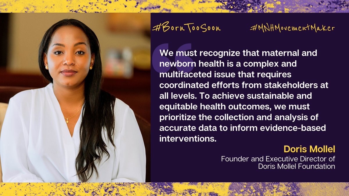 PMNCH's tweet photo. Doris Mollel is a survivor of preterm birth and founder of @DMFtanzania. She is a #MNHMovement maker β she advocates for care of #preemies, highlighting the closeness required btwn preterm babies & their parents.
ππΏ https://t.co/8v08xqimRY
#BornTooSoon #IMNHC @AlignMNH @joylawn https://t.co/edVoWPzHBc