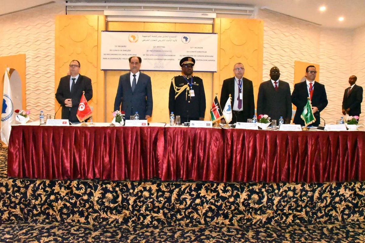 MouradTN216's tweet photo. Onzième réunion du Comité directeur du mécanisme de l'Union africaine pour la coopération policière "AFRIPOL" aujourd'hui à Tunis, en présence du ministre de l'Intérieur. https://t.co/cbTXFdCmMD
