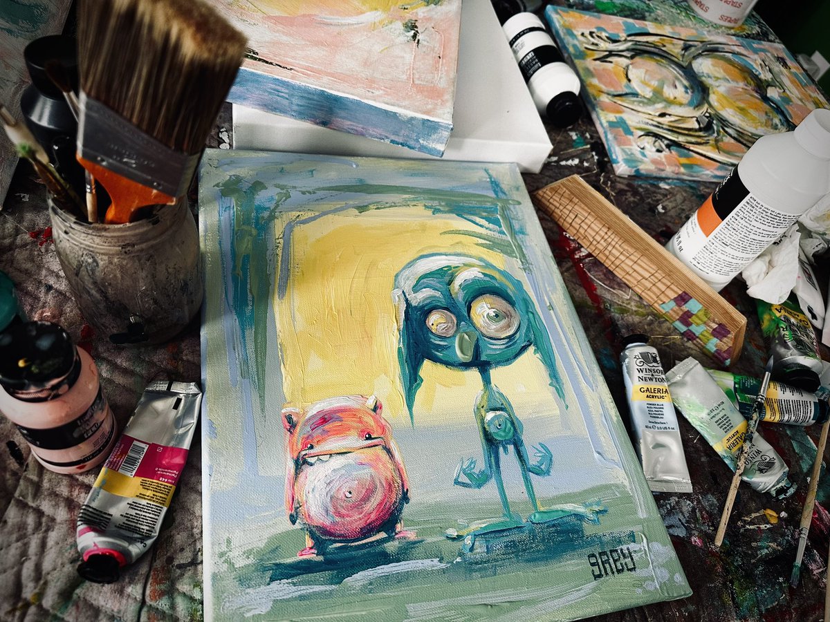 GR≡Y (@process_grey) on Twitter photo Almost done using up all my canvases- boxes and packing materials just arrived.
I’ll be raffling off quite a few paintings to folks hanging around.
And I’ll throw 1 or two up for auction.
<a href="/goblintown/">goblintown</a> Almost done using up all my canvases- boxes and packing materials just arrived.
I’ll be raffling off quite a few paintings to folks hanging around.
And I’ll throw 1 or two up for auction.
<a href="/goblintown/">goblintown</a>