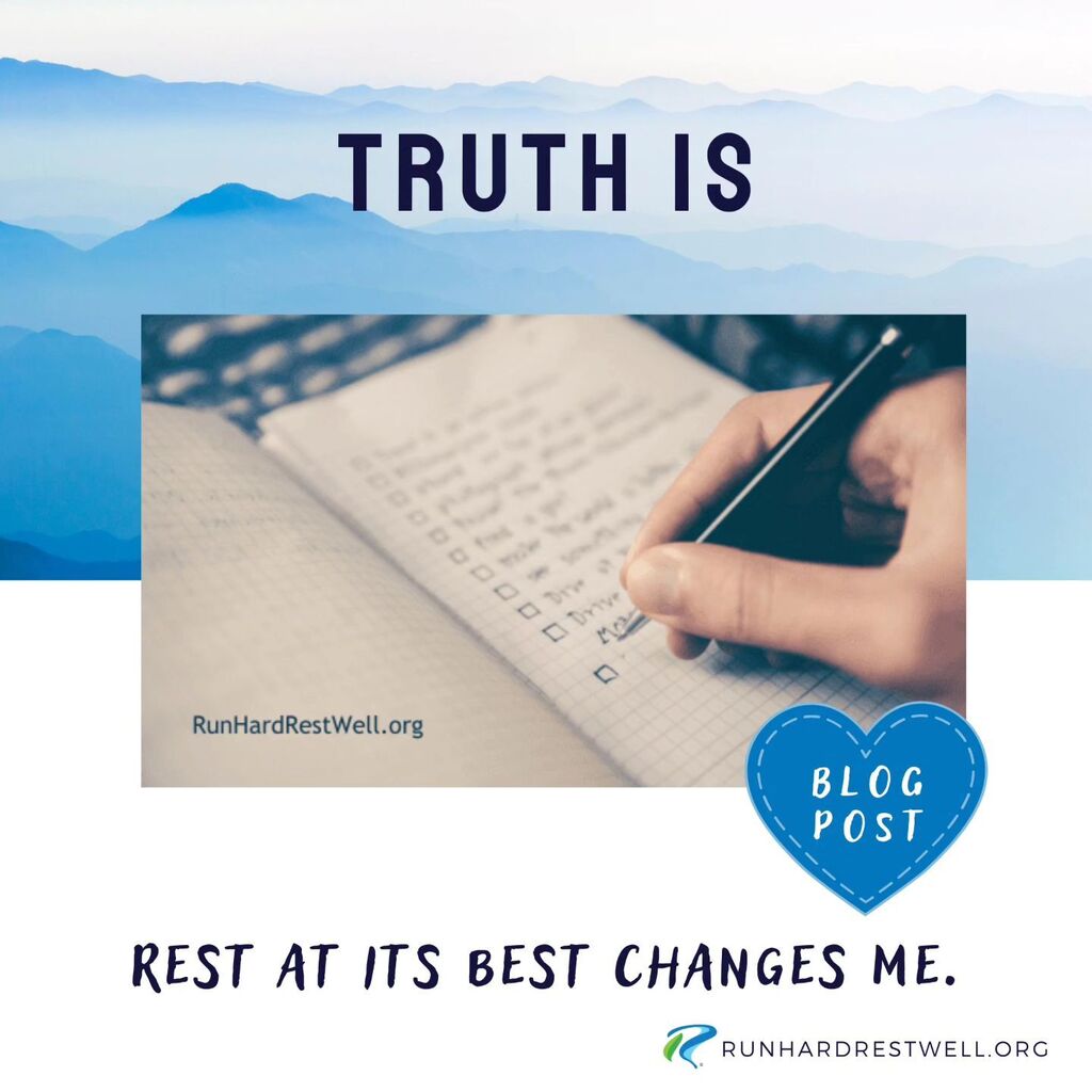 RunHardRestWell's tweet image. Weekly Blog Post!

When there is too much on our plate it can seem impossible to hit pause and rest. Rest can easily be put on our to-do list and be overshadowed by tasks. Our task list may become less intimidating if we prioritize God's gift of rest and let it fuel our go.
…