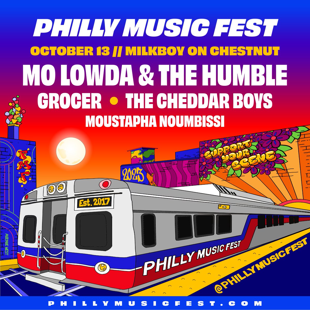 The rumors are true 😱 We're joining Philly Music Fest once again for a super stacked night with some of the city's best musicians 🥳 October 13 we welcome @MoLowda, @ItsGrocer and more to the MilkBoy stage! 

Tickets go on sale Friday at 10am >> milkboyphilly.com