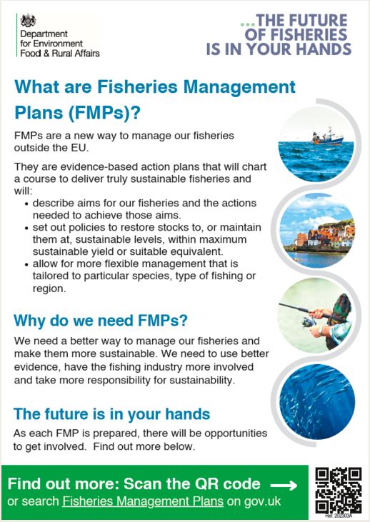 Two flyers/posters have been produced by Defra which explain more about Fisheries Management Plans and frontrunner Fisheries Management Plans. For PDF versions visit devonandsevernifca.gov.uk/Latest-News-an…